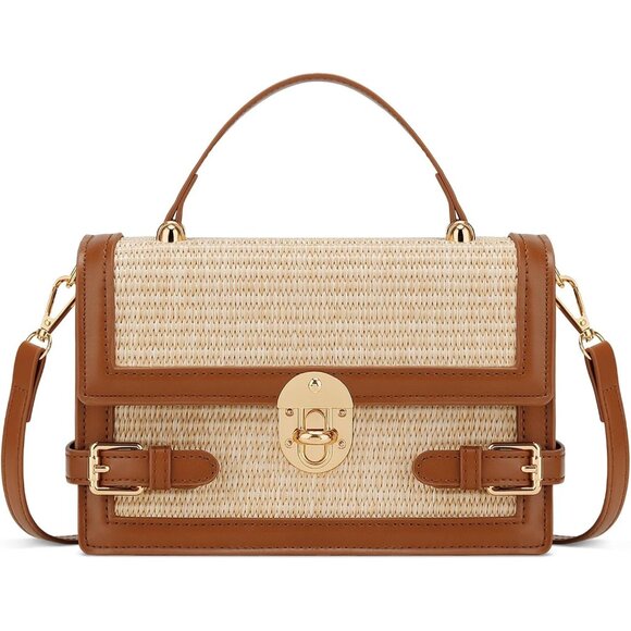 Handbags - Straw Purse Woven Summer Beach Shoulder Clutch Crossbody Tote Women